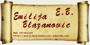 Emilija Blažanović vizit kartica